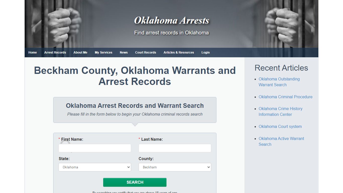 Beckham County, Oklahoma Warrants and Arrest Records